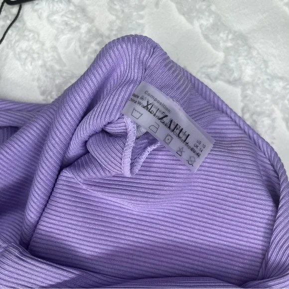 ZAFUL Women's High Waisted Tankini Scoop Neck Knotted Two Pieces Tankini XL - Picture 7 of 8